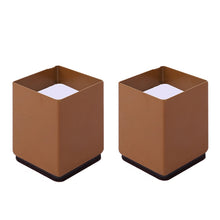 Load image into Gallery viewer, 2pcs/set Furniture Carbon Steel Wraparound Heightening Foot Pad, Style:, Round 4x5cm (Black), Round 4x5cm (Brown), Round 6x5cm (Black), Round 6x5cm (Brown), Round 6x10cm (Black), Round 6x10cm (Brown), Square 4x5cm (Black), Square 4x5cm (Brown)         ...