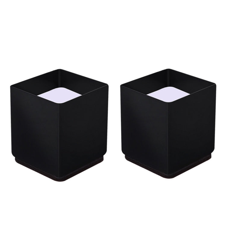 2pcs/set Furniture Carbon Steel Wraparound Heightening Foot Pad, Style:, Round 4x5cm (Black), Round 4x5cm (Brown), Round 6x5cm (Black), Round 6x5cm (Brown), Round 6x10cm (Black), Round 6x10cm (Brown), Square 4x5cm (Black), Square 4x5cm (Brown)         ...