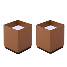 Load image into Gallery viewer, 2pcs/set Furniture Carbon Steel Wraparound Heightening Foot Pad, Style:, Round 4x5cm (Black), Round 4x5cm (Brown), Round 6x5cm (Black), Round 6x5cm (Brown), Round 6x10cm (Black), Round 6x10cm (Brown), Square 4x5cm (Black), Square 4x5cm (Brown)         ...