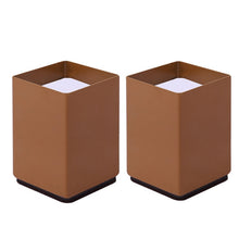 Load image into Gallery viewer, 2pcs/set Furniture Carbon Steel Wraparound Heightening Foot Pad, Style:, Round 4x5cm (Black), Round 4x5cm (Brown), Round 6x5cm (Black), Round 6x5cm (Brown), Round 6x10cm (Black), Round 6x10cm (Brown), Square 4x5cm (Black), Square 4x5cm (Brown)         ...