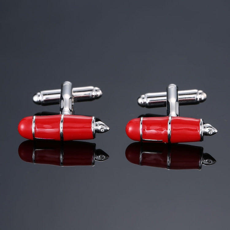 Men Shirts Enamel Lacquered Cufflinks, Color: Silver Horseshoe Iron