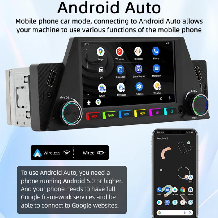 4.7 inch AUTO/CarPlay Navigation Bluetooth FM Radio Car MP5 Marquee, 161W