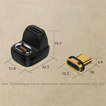 Load image into Gallery viewer, Type-C/USB-C Magnetic Adapter U-shaped Elbow 40GB Converter, 4.0 Magnetic