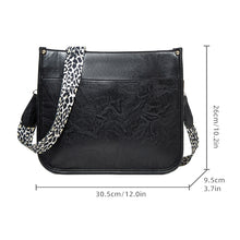Load image into Gallery viewer, 013 Leopard Strap PU Leather Single-shoulder Waterproof Crossbody Tote Bag