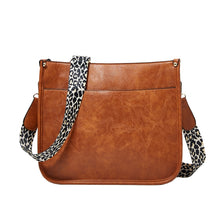 Load image into Gallery viewer, 013 Leopard Strap PU Leather Single-shoulder Waterproof Crossbody Tote Bag
