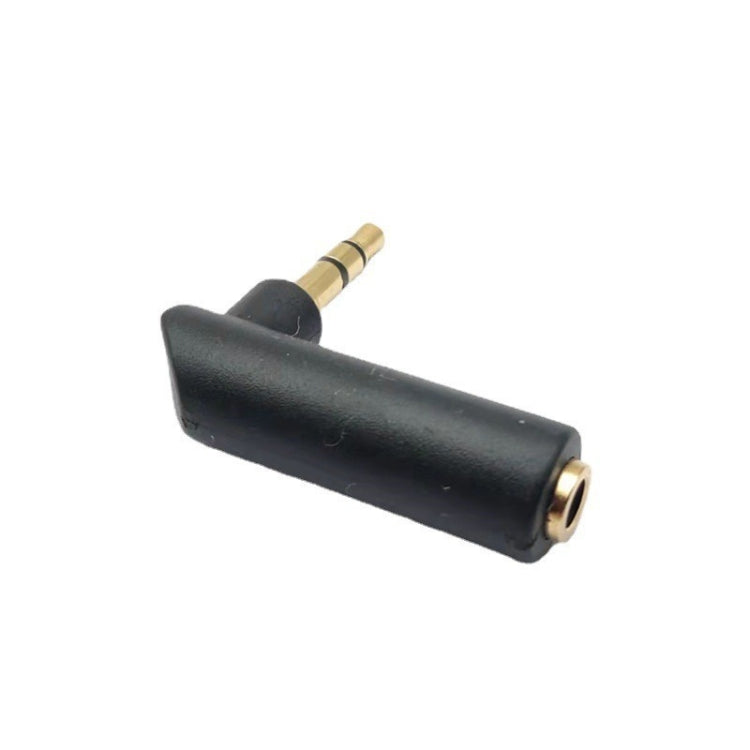 3.5mm Elbow Male to Female Dual Channel Headphone Audio Adapter, Gold Plated
