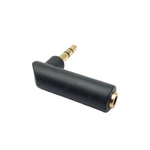 Load image into Gallery viewer, 3.5mm Elbow Male to Female Dual Channel Headphone Audio Adapter, Gold Plated