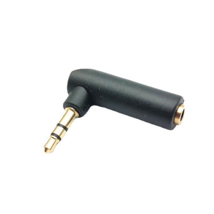 3.5mm Elbow Male to Female Dual Channel Headphone Audio Adapter, Gold Plated