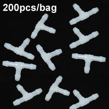 Load image into Gallery viewer, 200pcs/bag Universal Car Spray Hose Connector Connection Tube Plastic Snap, Style:, Straight Type, T Type, Y Type