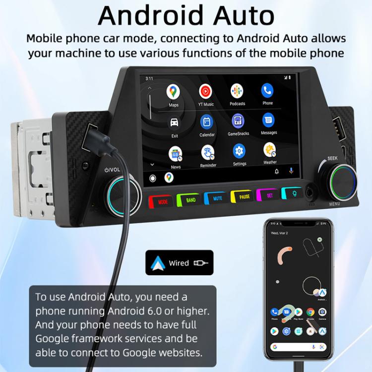 4.7 inch AUTO/CarPlay Navigation Bluetooth FM Radio Car MP5, 161C