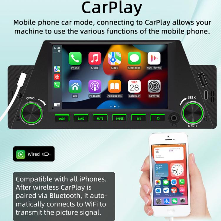 4.7 inch AUTO/CarPlay Navigation Bluetooth FM Radio Car MP5, 161C