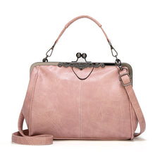Load image into Gallery viewer, 036 Vintage Buckle Handbags Leather Adjustable Crossbody Bag