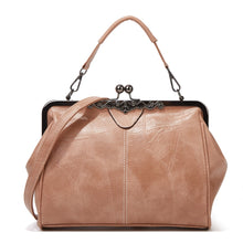Load image into Gallery viewer, 036 Vintage Buckle Handbags Leather Adjustable Crossbody Bag