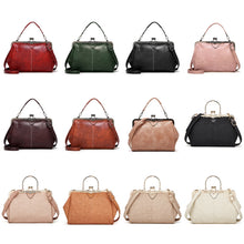 Load image into Gallery viewer, 036 Vintage Buckle Handbags Leather Adjustable Crossbody Bag