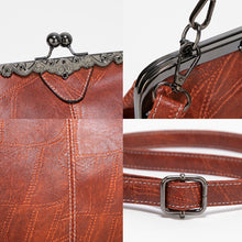 Load image into Gallery viewer, 036 Vintage Buckle Handbags Leather Adjustable Crossbody Bag