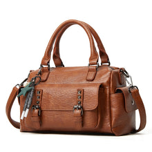 Load image into Gallery viewer, 048 Pebbled Leather Multi-compartment Handbag Large Capacity Crossbody Shoulder Bag