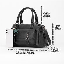 Load image into Gallery viewer, 048 Pebbled Leather Multi-compartment Handbag Large Capacity Crossbody Shoulder Bag
