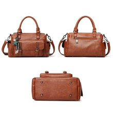 Load image into Gallery viewer, 048 Pebbled Leather Multi-compartment Handbag Large Capacity Crossbody Shoulder Bag