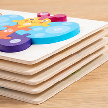 Load image into Gallery viewer, Wooden Animal Growth Process Evolution 3D Jigsaw Puzzle Toy Early Education Building Blocks