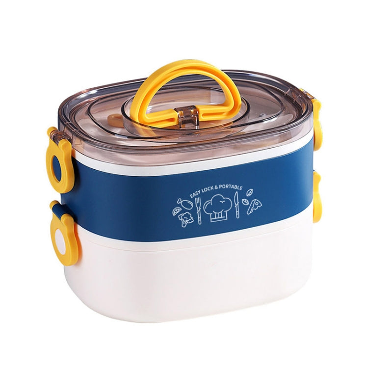 Large Capacity Oval Divided Portable Office Insulation Lunch Box, 600ml (Stainless Blue), 600ml (Stainless Yellow), 600ml (Stainless Purple), 1.2L (Stainless Blue), 1.2L (Stainless Yellow), 1.2L (Stainless Purple), 600ml (Plastic Blue)                 ...