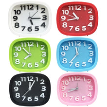 Load image into Gallery viewer, Square Candy Color Stereo Digital Silent Alarm Clock Children Student Alarm Clock, Square (Pink), Square (Red), Square (Green), Square (Blue), Square (Black)
