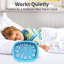 Load image into Gallery viewer, Square Candy Color Stereo Digital Silent Alarm Clock Children Student Alarm Clock, Square (Pink), Square (Red), Square (Green), Square (Blue), Square (Black)