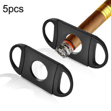 Load image into Gallery viewer, 5pcs Mini Black Stainless Steel Double Edge Cigar Scissors Cigar Crushers, Cigar Crushers
