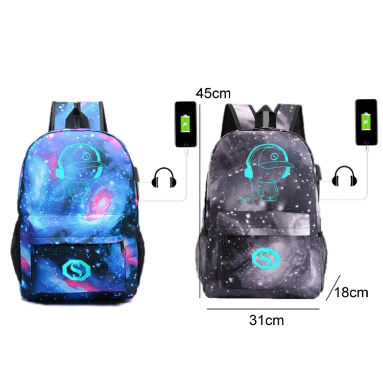Music Prince Luminous USB Rechargeable Computer Backpack