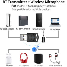 Load image into Gallery viewer, For PS4 / PS5 / PC HS-PS5101 Bluetooth 5.0 Adapter Audio Receiver Wireless Headset Transmitter, Headset Transmitter