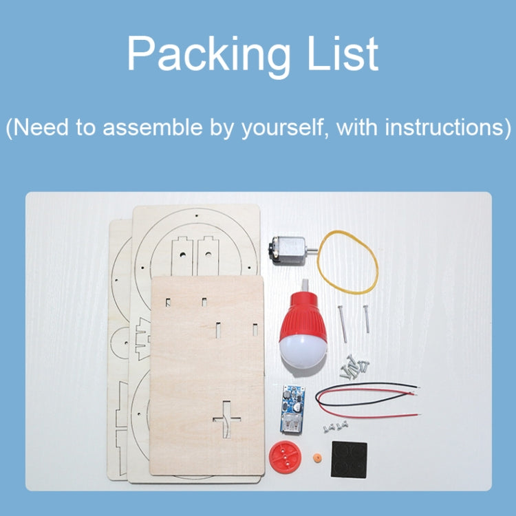 DIY Wooden Science Experiment Hand Generator Puzzle Toy