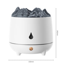 Load image into Gallery viewer, HS01 Simulation Flame Humidifier Home Aromatherapy Machine With Night Light, Simulation Flame (White), Simulation Flame (Black)
