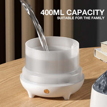 Load image into Gallery viewer, HS01 Simulation Flame Humidifier Home Aromatherapy Machine With Night Light, Simulation Flame (White), Simulation Flame (Black)