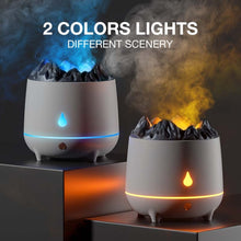 Load image into Gallery viewer, HS01 Simulation Flame Humidifier Home Aromatherapy Machine With Night Light, Simulation Flame (White), Simulation Flame (Black)
