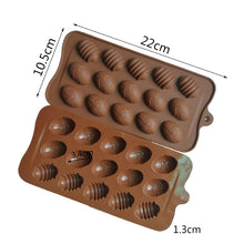 Load image into Gallery viewer, Easter Mini Colorful Egg Silicone Chocolate Mold, 15 Eggs