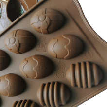 Load image into Gallery viewer, Easter Mini Colorful Egg Silicone Chocolate Mold, 15 Eggs