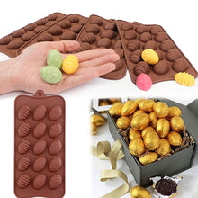 Load image into Gallery viewer, Easter Mini Colorful Egg Silicone Chocolate Mold, 15 Eggs