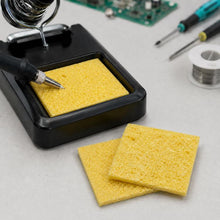 Load image into Gallery viewer, Soldering Iron Tin Remover Cleaning Cotton Wood Pulp Sponge,Spec: Thin Square 6x6cm, Thin Square 6x6cm, Thin Rectangular 3.5x5cm, Thin Round 5.1cm, Thickened Square 6x6cm, Thickened Rectangular 3.5x5cm, Thickened  Round 5.1cm