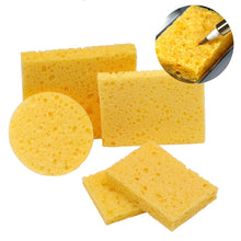 Load image into Gallery viewer, Soldering Iron Tin Remover Cleaning Cotton Wood Pulp Sponge,Spec: Thin Square 6x6cm, Thin Square 6x6cm, Thin Rectangular 3.5x5cm, Thin Round 5.1cm, Thickened Square 6x6cm, Thickened Rectangular 3.5x5cm, Thickened  Round 5.1cm