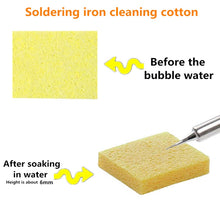 Load image into Gallery viewer, Soldering Iron Tin Remover Cleaning Cotton Wood Pulp Sponge,Spec: Thin Square 6x6cm, Thin Square 6x6cm, Thin Rectangular 3.5x5cm, Thin Round 5.1cm, Thickened Square 6x6cm, Thickened Rectangular 3.5x5cm, Thickened  Round 5.1cm