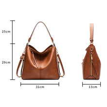 Load image into Gallery viewer, 7871 Large Capacity Adjustable Leather Tote Bag Multi-compartment Shoulder Bag, Red, Blue, Black, Coffee, Grey, Pink, Brown, Purple Red, 2-In-1 Brown, 2-In-1 Black, 2-In-1 Purple Red, 2-In-1 Blue, 2-In-1 Gray, 2-In-1 Red, 2-In-1 Pink