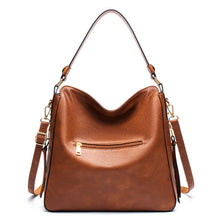 Load image into Gallery viewer, 7871 Large Capacity Adjustable Leather Tote Bag Multi-compartment Shoulder Bag, Red, Blue, Black, Coffee, Grey, Pink, Brown, Purple Red, 2-In-1 Brown, 2-In-1 Black, 2-In-1 Purple Red, 2-In-1 Blue, 2-In-1 Gray, 2-In-1 Red, 2-In-1 Pink