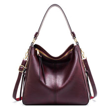 Load image into Gallery viewer, 7871 Large Capacity Adjustable Leather Tote Bag Multi-compartment Shoulder Bag, Red, Blue, Black, Coffee, Grey, Pink, Brown, Purple Red, 2-In-1 Brown, 2-In-1 Black, 2-In-1 Purple Red, 2-In-1 Blue, 2-In-1 Gray, 2-In-1 Red, 2-In-1 Pink