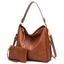 Load image into Gallery viewer, 7871 Large Capacity Adjustable Leather Tote Bag Multi-compartment Shoulder Bag, Red, Blue, Black, Coffee, Grey, Pink, Brown, Purple Red, 2-In-1 Brown, 2-In-1 Black, 2-In-1 Purple Red, 2-In-1 Blue, 2-In-1 Gray, 2-In-1 Red, 2-In-1 Pink