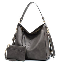 Load image into Gallery viewer, 7871 Large Capacity Adjustable Leather Tote Bag Multi-compartment Shoulder Bag, Red, Blue, Black, Coffee, Grey, Pink, Brown, Purple Red, 2-In-1 Brown, 2-In-1 Black, 2-In-1 Purple Red, 2-In-1 Blue, 2-In-1 Gray, 2-In-1 Red, 2-In-1 Pink