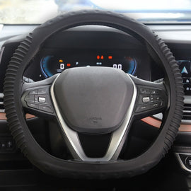 Silicone Non-slip Wear-resistant Concave Point Car Steering Wheel Cover, 34-38cm