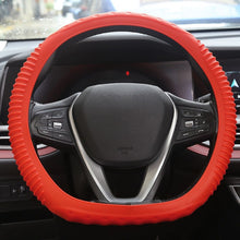 Load image into Gallery viewer, Silicone Non-slip Wear-resistant Concave Point Car Steering Wheel Cover, 34-38cm