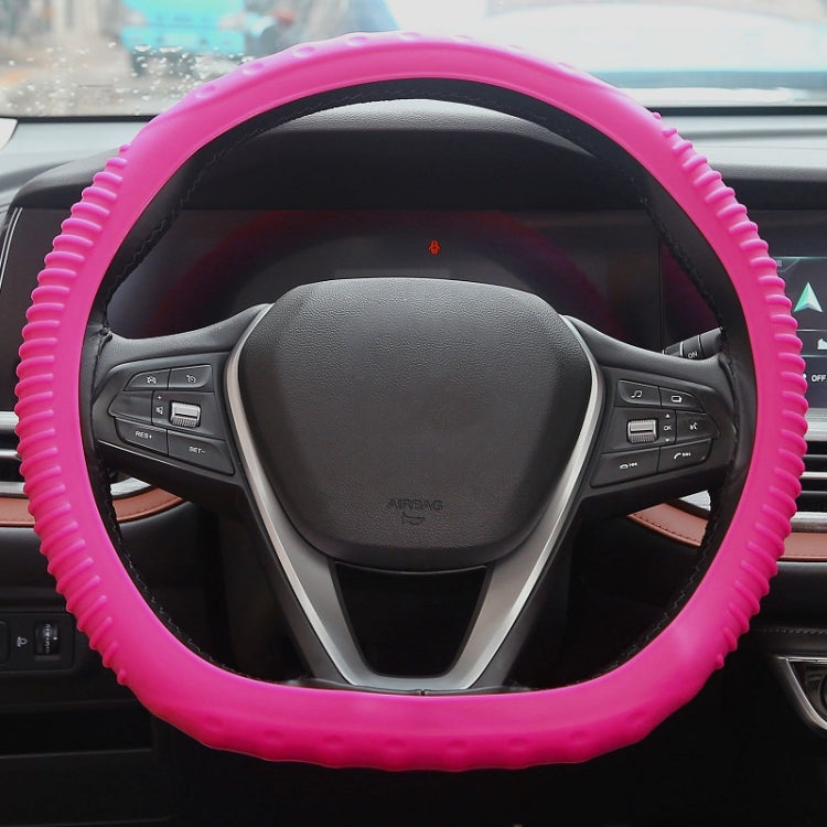 Silicone Non-slip Wear-resistant Concave Point Car Steering Wheel Cover, 34-38cm