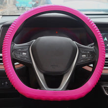 Load image into Gallery viewer, Silicone Non-slip Wear-resistant Concave Point Car Steering Wheel Cover, 34-38cm