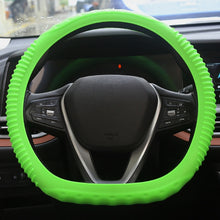 Load image into Gallery viewer, Silicone Non-slip Wear-resistant Concave Point Car Steering Wheel Cover, 34-38cm