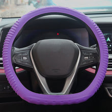 Load image into Gallery viewer, Silicone Non-slip Wear-resistant Concave Point Car Steering Wheel Cover, 34-38cm